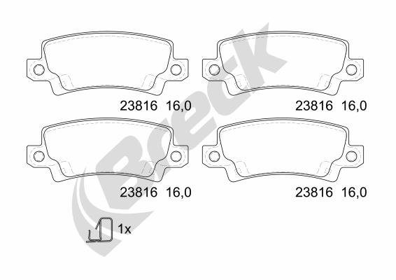 Set placute frana,frana disc 23816 00 704 10 BRECK